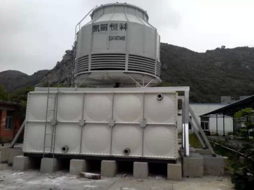 四川凱麗恒科有限公司玻璃鋼水箱作為冷卻塔水池案例